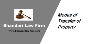 Modes of Transfer of Property