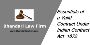 Essentials of a Valid Contract