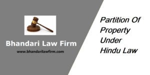 Partition Of Property Under Hindu Law