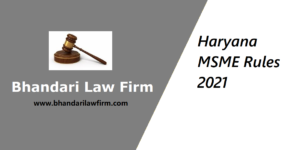 Haryana MSME Rules 2021